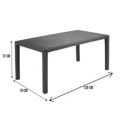 Tavolo da esterno Arca, 138x78h72 cm,<Dmora Discount