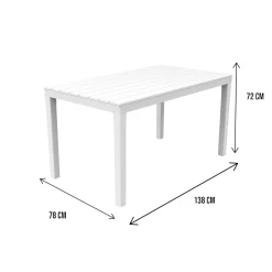 Tavolo da esterno Asar, 138x78h72 cm,<Dmora Flash Sale