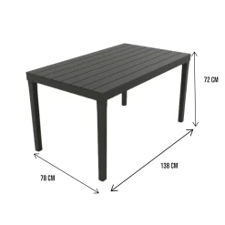 Tavolo da esterno Asar, 138x78h72 cm,<Dmora Best