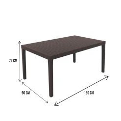 Tavolo da esterno Askia, 150x90h72 Cm,<Dmora Best