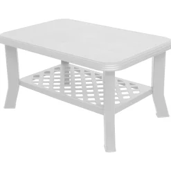 Tavolo da esterno Cerignola, Tavolino con portariviste, Tavolino da giardino multiuso, 100% Made in Italy, Cm 90x60h46,<Dmora Online