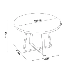 Tavolo fisso Abal, 120x120h75 cm,<Dmora Clearance