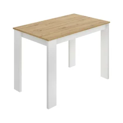 Tavolo fisso Amaranthya, 110x67h77 cm, Rovere Nodi e Bianco<Dmora Fashion
