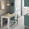 Tavolo fisso Anat, 109x67x78 cm, Bianco e Rovere<Dmora Cheap