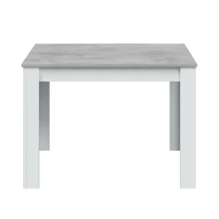 Tavolo fisso Anat, 109x67x78 cm, Bianco e Cemento<Dmora Fashion