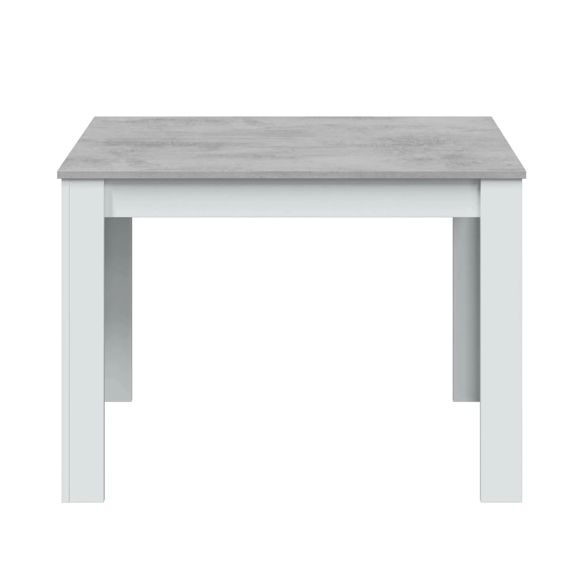 Tavolo fisso Anat, 109x67x78 cm, Bianco e Cemento<Dmora Fashion