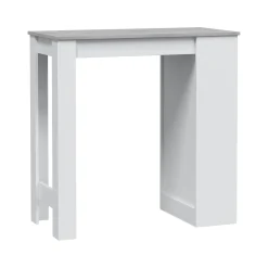 Tavolo fisso Andreoli, 103x50h105 cm, Bianco e Cemento<Dmora New