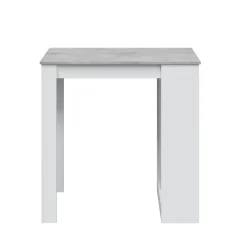 Tavolo fisso Andreoli, 103x50h105 cm, Bianco e Cemento<Dmora New