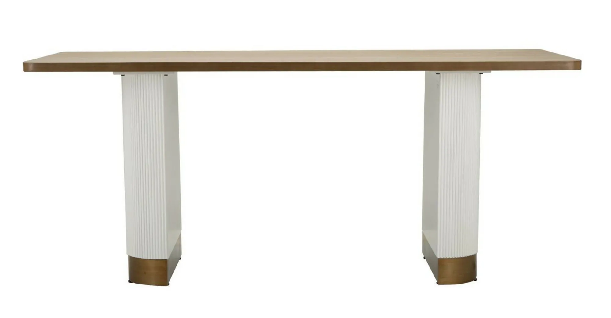 Tavolo fisso Brian, 180x90 h76 cm, Bianco e Marrone<Dmora Cheap