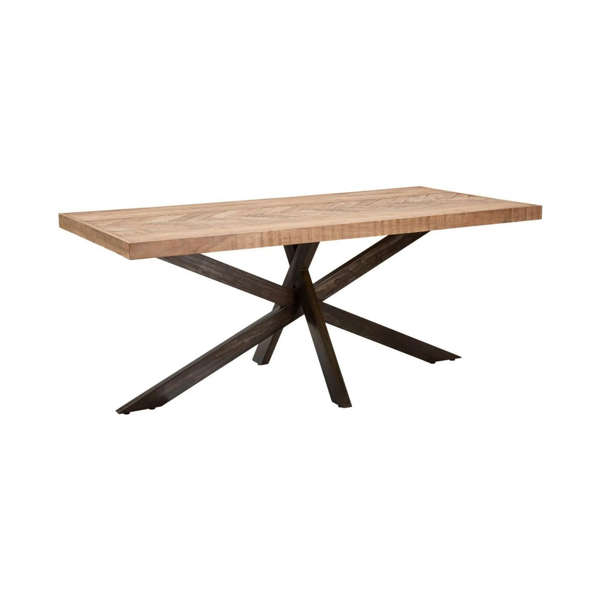 Tavolo fisso Deller, 180x90 h77 cm, Marrone e Nero<Dmora Sale