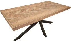 Tavolo fisso Deller, 180x90 h77 cm, Marrone e Nero<Dmora Sale