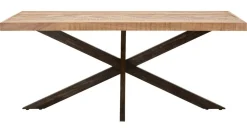 Tavolo fisso Deller, 180x90 h77 cm, Marrone e Nero<Dmora Sale