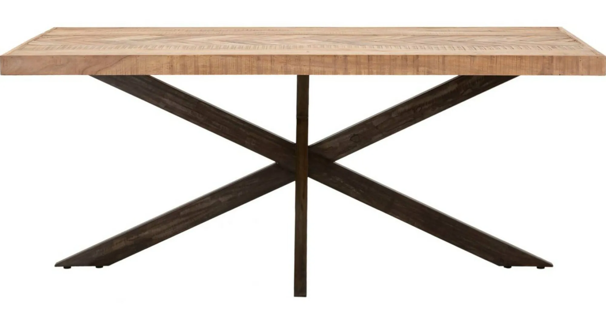 Tavolo fisso Deller, 180x90 h77 cm, Marrone e Nero<Dmora Sale