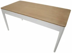 Tavolo fisso Dindga, 180x60 h80 cm, Bianco e Marrone<Dmora Clearance