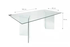 Tavolo fisso Dpier, 180x90h78 cm,<Dmora Clearance