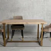 Tavolo fisso Kazimir, Oro e Marrone, 150x90 h78 cm<Dmora Cheap