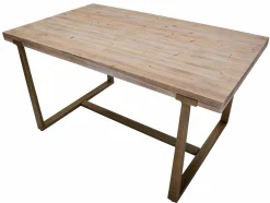 Tavolo fisso Kazimir, Oro e Marrone, 150x90 h78 cm<Dmora Cheap