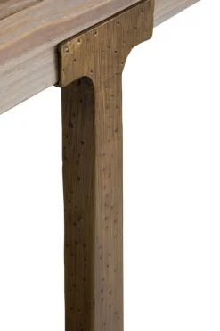 Tavolo fisso Kazimir, Oro e Marrone, 180x90 h78 cm<Dmora New