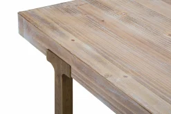 Tavolo fisso Kazimir, Oro e Marrone, 180x90 h78 cm<Dmora New