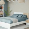 Testiera letto Armony, 266x34h89 cm, Bianco e Rovere<Dmora Hot