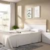 Testiera letto Dcelja, 161x4h100 cm, Bianco e Rovere<Dmora Sale