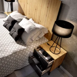 Testiera letto Dlinar, 244x37h127 cm, Rovere e Antracite<Dmora Flash Sale
