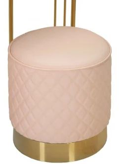 Toeletta Guidobono, 120x40 h75 cm, Rosa e Oro<Dmora Outlet