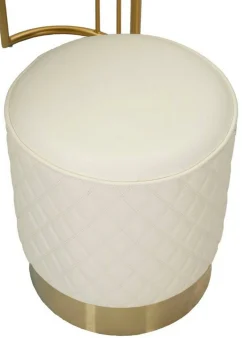 Toeletta Guidobono, 120x40 h75 cm, Bianco e Oro<Dmora Online