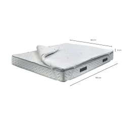 Topper matrimoniale Andalu, 100% Made in Italy, 140x190xh5 cm<Dmora New