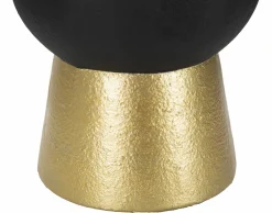 Vaso Hamilton, Nero e Oro, 21x21 h45 cm<Dmora Discount