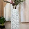 Vaso Whitechapel, Bianco e Oro, 20x20 h67 cm<Dmora Fashion