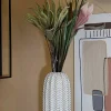 Vaso Whitechapel, Bianco e Oro, 19x19 h46 cm<Dmora Outlet