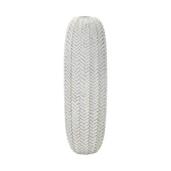 Vaso Whitechapel, Bianco e Oro, 20x20 h67 cm<Dmora Fashion
