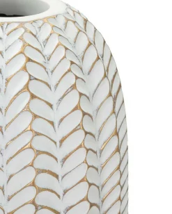 Vaso Whitechapel, Bianco e Oro, 19x19 h46 cm<Dmora Outlet