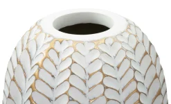 Vaso Whitechapel, Bianco e Oro, 20x20 h67 cm<Dmora Fashion