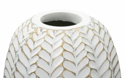 Vaso Whitechapel, Bianco e Oro, 19x19 h46 cm<Dmora Outlet