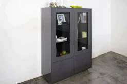 Vetrina Agostino, cm 100x41h146,<Dmora Outlet