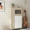 Vetrina Altavista, 77x33h142 cm, Rovere e Bianco<Dmora Clearance