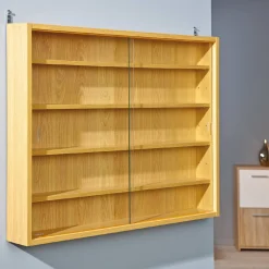 Vetrina Aurich, Credenza espositiva, Vetrinetta multiuso, Madia da soggiorno, 80x10 h60 cm,<Dmora Hot